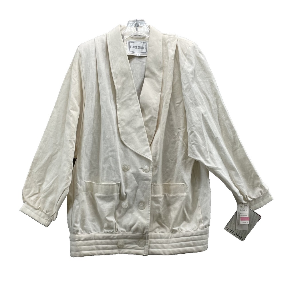 Vintage Fleet Street Dead Stock 80s Jacket Women's 6 Office Chic Blazer Corpcore